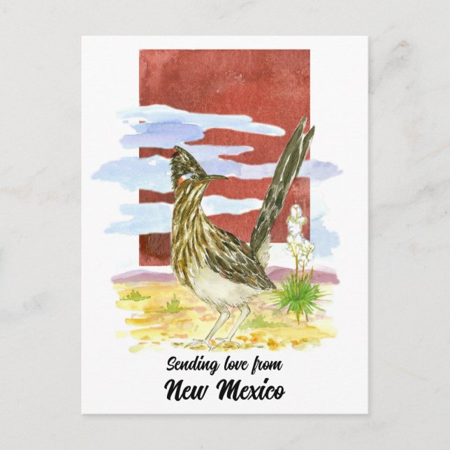 Entsendung der Liebe New Mexico Road Runner Yucca  Postkarte (Vorderseite)