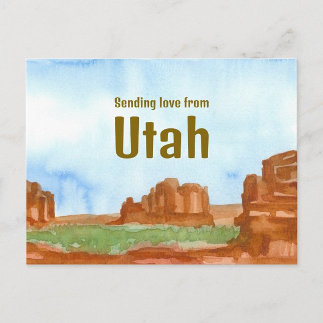 Entsendung der Liebe Utah Rocks Südwestwüste Postkarte (Vorderseite)