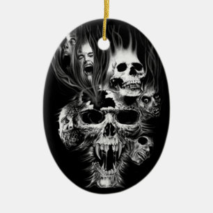 Entsetzen von Halloween - Keramik Ornament