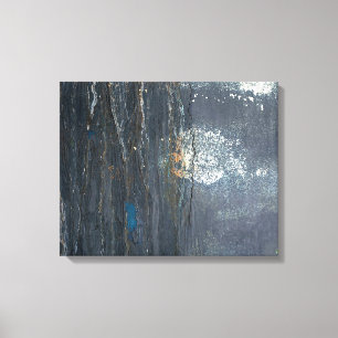 Entsetzliches Grunge Gray und Blue Abstrakt Case M Leinwanddruck