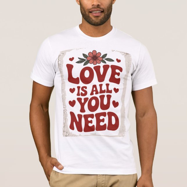 Entsetzliches Retro-Blume Herzklopfen Shirt (Vorderseite)