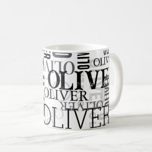 Entsetzte Schwarze Typografie Cool Moderne Kaffeetasse