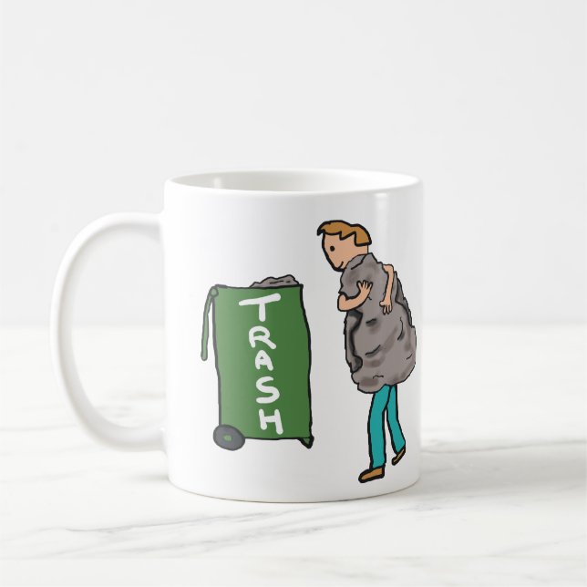 Entsorgen Sie den Müll Kaffeetasse (Links)