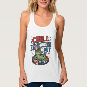 Entspann den Vierten lustiges Alligator-Sommer-Shi Tank Top