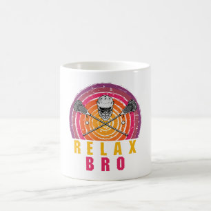 Entspann dich Bro Lacrosse Kaffeetasse