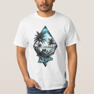 Entspann dich einfach Tropisches Strand-Hängematte T-Shirt
