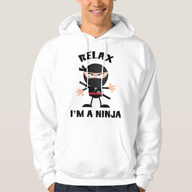 Entspann dich, ich bin ein Ninja Hoodie (Vorderseite)