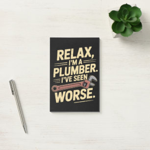 Entspann dich, ich bin Klempner - Klempner Lustig Post-it Klebezettel