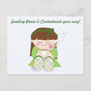 Entspann dich! Niedliche Kawaii Girl Entspannen mi Postkarte