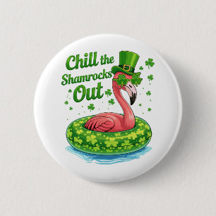 Entspann dich Shamrocks lustiger St. Patrick's Day Button