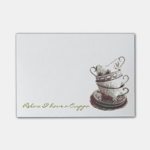 "Entspann dich & trink eine Tasse Tee" Post-it-Not Post-it Klebezettel