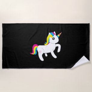 Entspanne dich Sei ein Einhorn Strandtuch