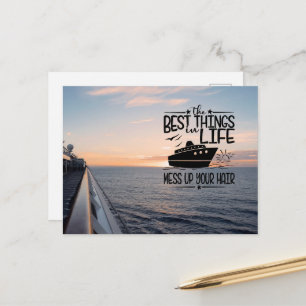 Entspanne dich und lass los postkarte