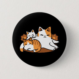 Entspannen bei Katzen Kunst - "Laze Furr Days" für Button