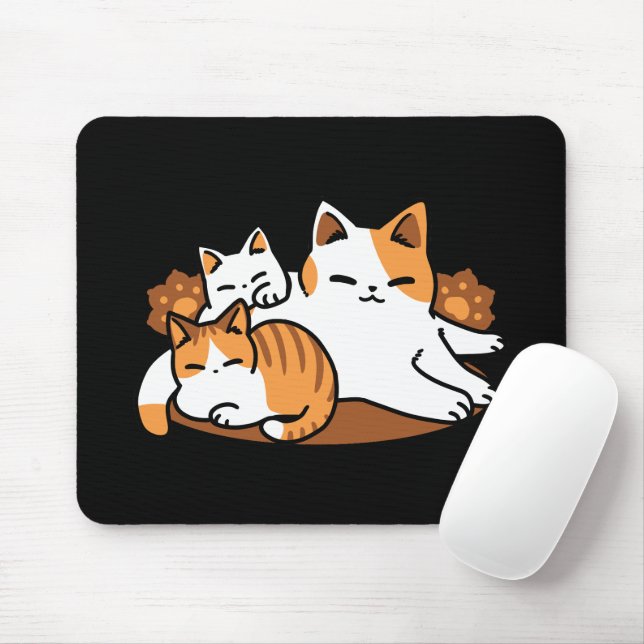 Entspannen bei Katzen Kunst - "Laze Furr Days" für Mousepad (Mit Mouse)