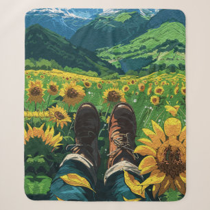 Entspannen im Sonnenblumenparadies Sherpadecke