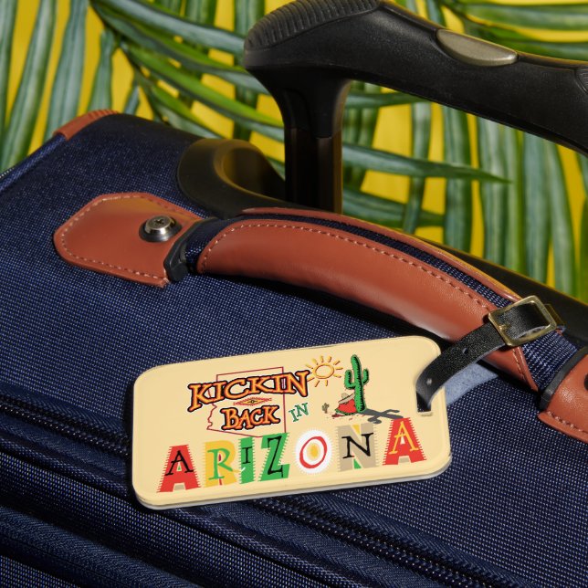 Entspannen in Arizona Gepäckanhänger (Vorderseite Insitu 3)