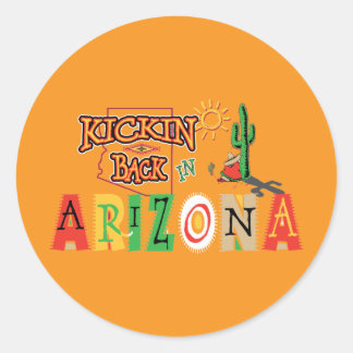Entspannen in Arizona Runder Aufkleber