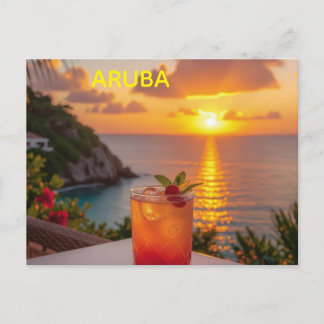 Entspannen in Aruba Feiertagspostkarte