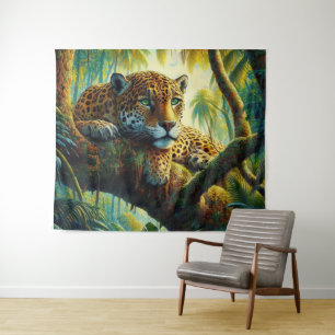 Entspannen in Jaguar Wandteppich