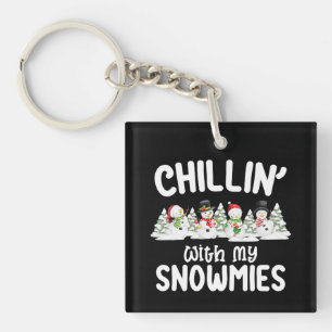 Entspannen mit meinem Schneemann Weihnachten Schlüsselanhänger