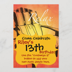 Entspannen Sie am Red Orange Adirondack Sessel Sum Einladung