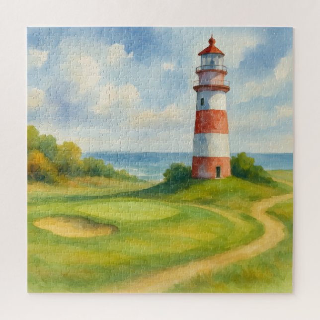 Entspannen Sie auf dem Lighthouse Golfplatz Puzzle (Vertikal)
