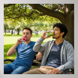 Entspannen Sie auf dem Parkplatz Poster