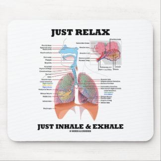 Entspannen Sie einfach sich gerade inhalieren und Mousepad