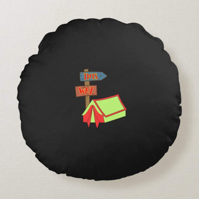 Entspannen Sie Ihre Dekoration mit stilvollen Rund Rundes Kissen (Vorderseite)