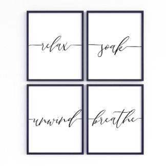 Entspannen Sie im Bad Bilderwand Sets