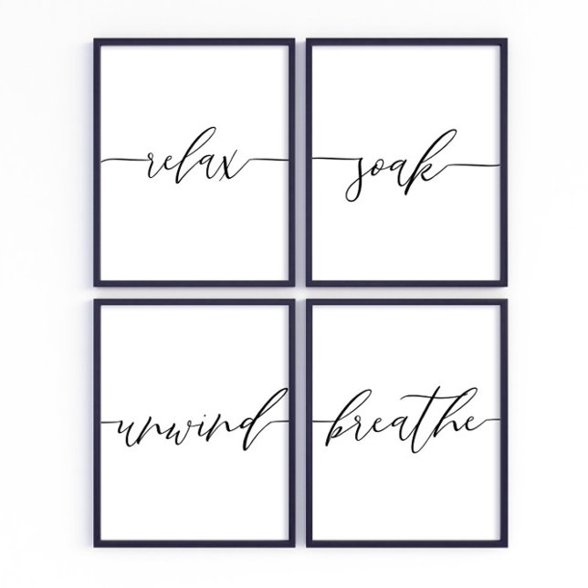 Entspannen Sie im Bad Bilderwand Sets (Von Creator hochgeladen)