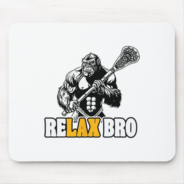 Entspannen Sie im Bro Funny Gorilla Lugano Mousepad (Vorne)