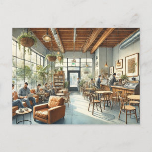 Entspannen Sie im Café Portland Oregon Postkarte