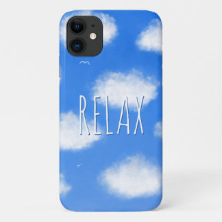 Entspannen Sie Motivierend Zitat aus Blue Sky Wolk Case-Mate iPhone Hülle