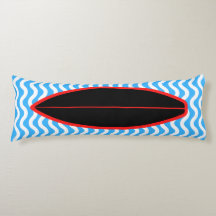 Entspannen Sie schwarz blaue Waves Surfen Kissen