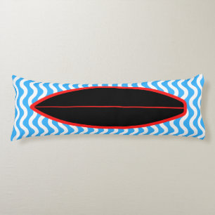 Entspannen Sie schwarz blaue Waves Surfen Kissen