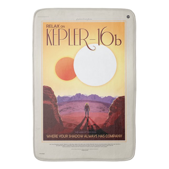 Entspannen Sie sich auf Kepler 16b Ferienwerbung W Badematte (Vorderseite Vertikal)