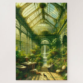 Entspannen Sie sich bei einem Wasserfall im Vintag Puzzle