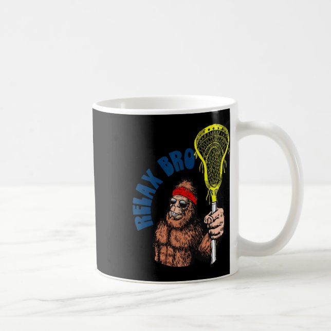 Entspannen Sie sich beim Bro! Funny Sasquatch Lax  Kaffeetasse (Rechts)