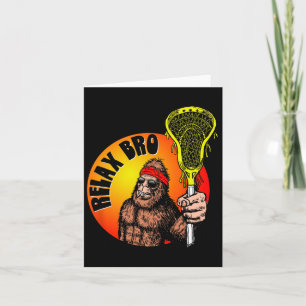 Entspannen Sie sich beim Bro! Funny Sasquatch Lax  Karte