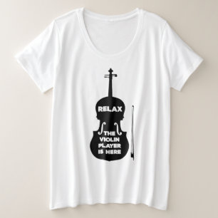 Entspannen Sie sich beim Violin Player Große Größe T-Shirt
