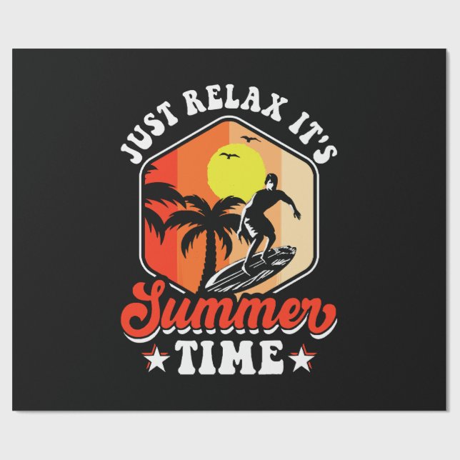 Entspannen Sie sich einfach, es ist Sommerzeit Geschenkpapier (Flach)