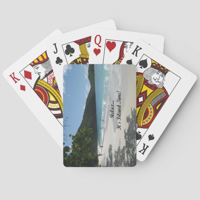 Entspannen Sie sich...Es ist Island Time! Spielkarten (Rückseite)