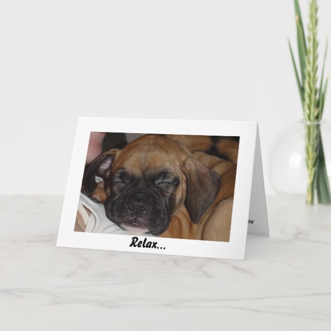 Entspannen Sie sich Geburtstags-Karte Karte (Vorderseite)