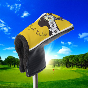 Entspannen Sie sich - Gelber Funny Giraffe Golf Headcover