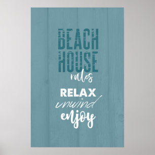 Entspannen Sie sich im Beach House   Poster