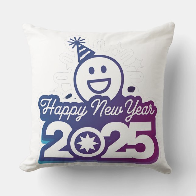 Entspannen Sie sich im neuen Jahr 2025 Throw Kisse Kissen (Vorderseite)