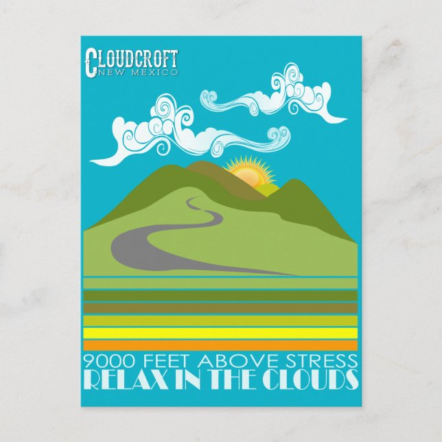 Entspannen Sie sich in den Wolken Postkarte (Vorderseite)
