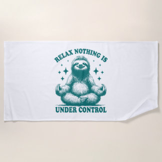 Entspannen Sie sich in der Kontrolle Sloth Yoga Strandtuch